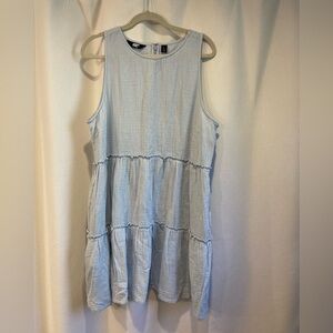 Lands End sleeveless light blue dress, size L, nwot. Never worn.